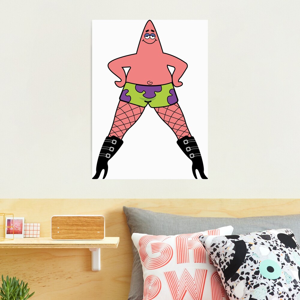 Patrick Star with boots Photographic Print by frangipanms