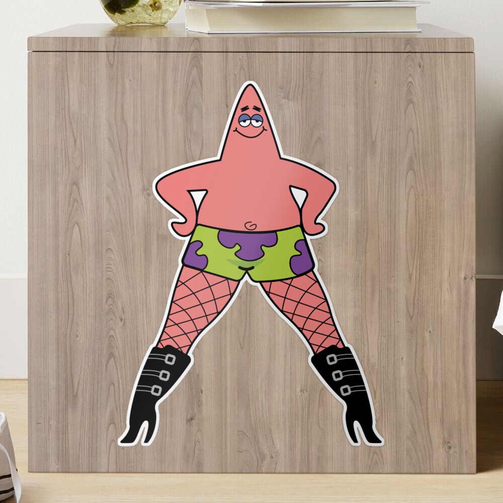 Spongebob Patrick Star in Boots Embroidered 3.5 Tall Iron on Patch