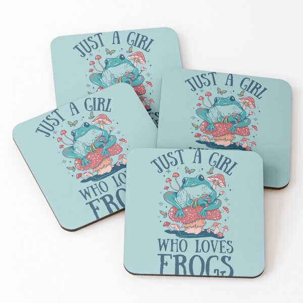 Item preview, Just a girl who loves frogs and toadstools, funny frog lover gift designed and sold by Auntieck.