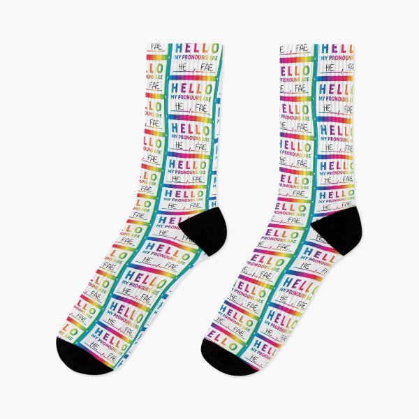 Item preview, Hello My Pronouns Are: HE / FAE designed and sold by Lori P.
