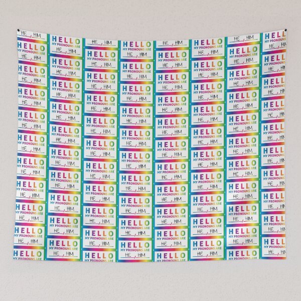 Item preview, Hello My Pronouns Are: HE / HIM designed and sold by Lori P.