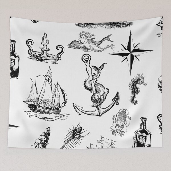 Item preview, Nautical Vintage Illustration  designed and sold by vulkx-store.