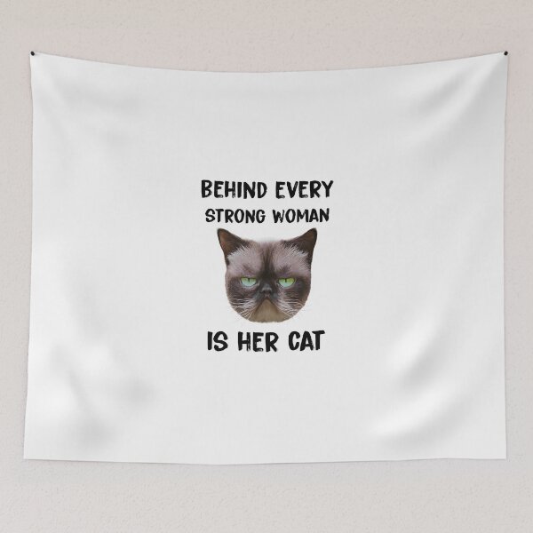 Item preview, Behind every strong woman is her cat designed and sold by KHAFiT.