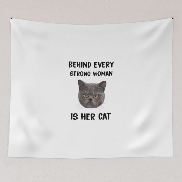 Item preview, Behind every strong woman is her cat designed and sold by KHAFiT.