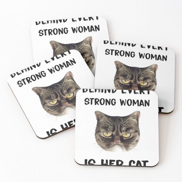 Item preview, Behind every strong woman is her cat designed and sold by KHAFiT.