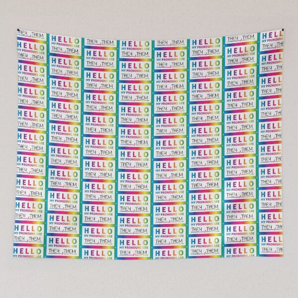Aperçu de l'œuvre Bonjour mes pronoms sont : ILS / EUX créée et vendue par Lori P.