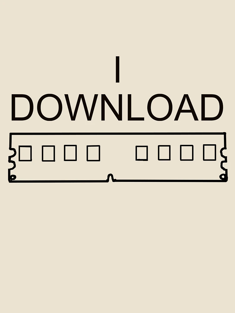 Thumbnail 4 of 4, Relaxed T-Shirt, I DOWNLOAD RAM designed and sold by PyroPython.