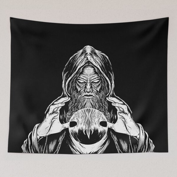Item preview, The Orb Pondering Wizard - Novelty Meme designed and sold by CryptidArt.
