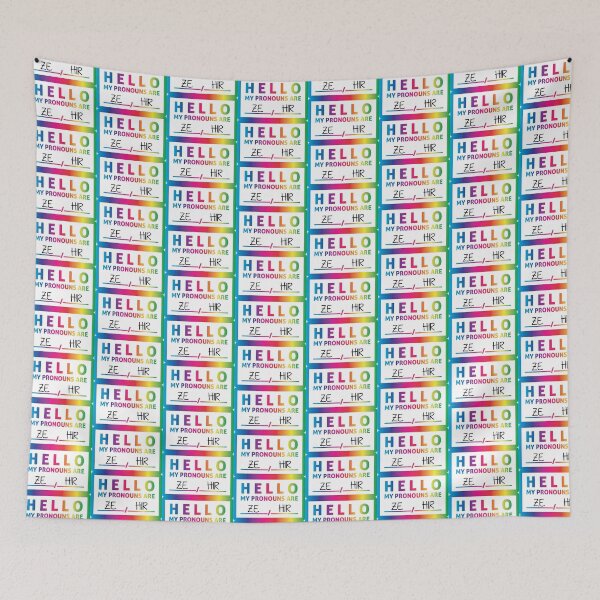 Item preview, Hello My Pronouns Are: ZE / HIR designed and sold by Lori P.
