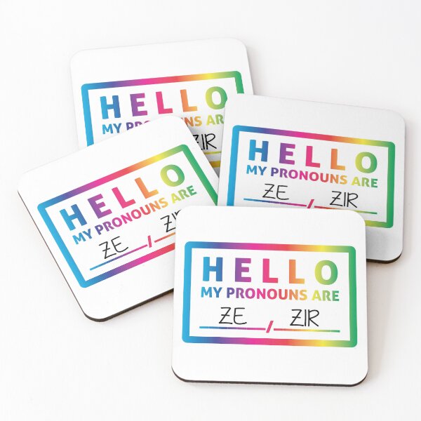 Item preview, Hello My Pronouns Are: ZE / ZIR designed and sold by Lori P.
