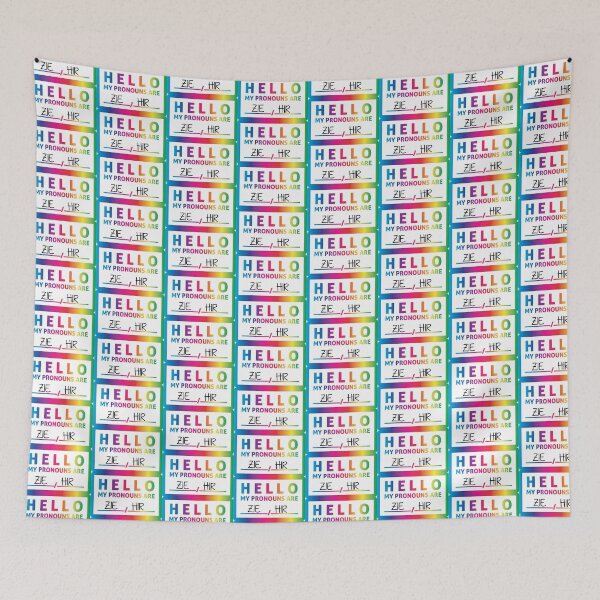 Item preview, Hello My Pronouns Are: ZIE / HIR designed and sold by Lori P.
