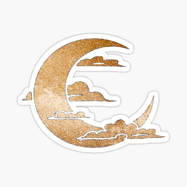 "golden moon" Sticker by paulossilva Redbubble