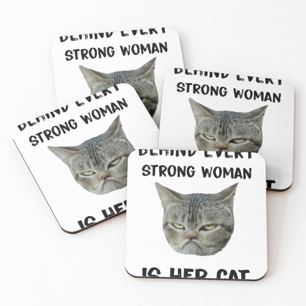 Item preview, Behind every strong woman is her cat designed and sold by KHAFiT.