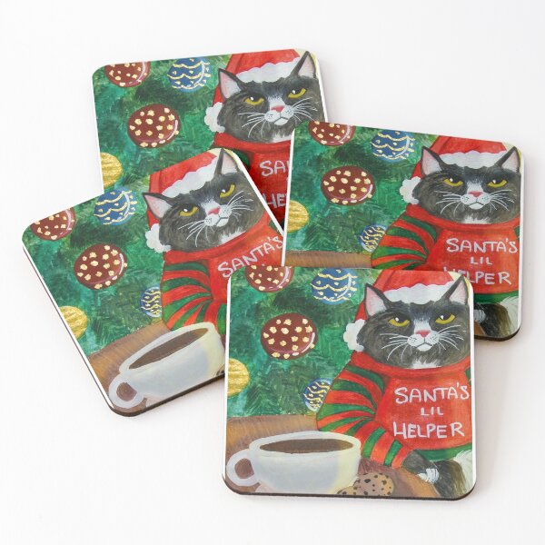 Item preview, Have a meowy Christmas! designed and sold by Carol GM Illustration & Design.
