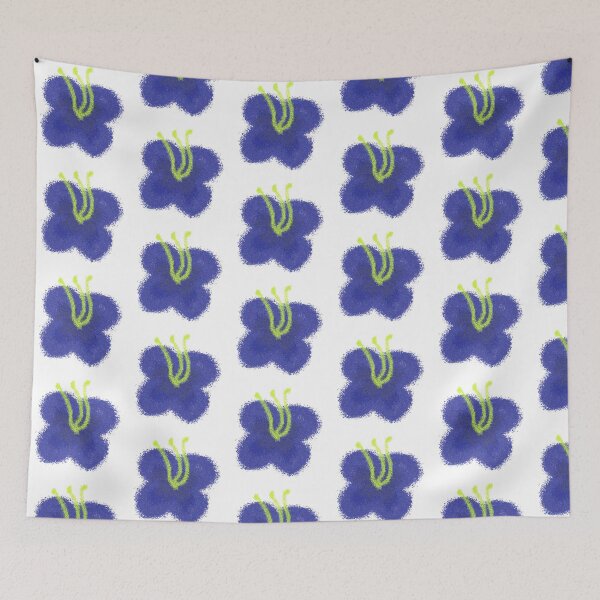 Item preview, blue tropical flower designed and sold by Cora Gregory.