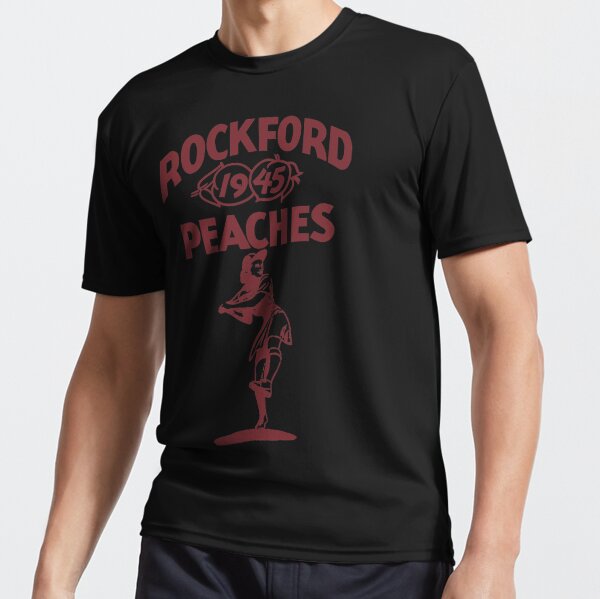 Rockford Peaches Baseball Unisex Retro T-Shirt Athletic Heather / M