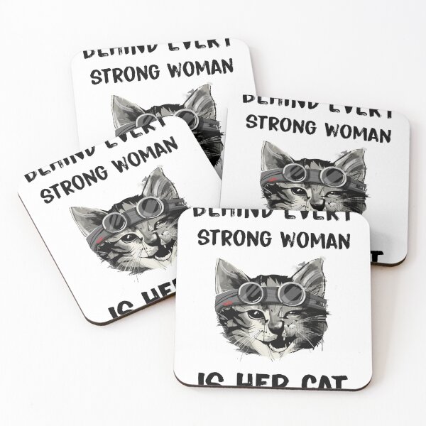 Item preview, Behind every strong woman is her cat designed and sold by KHAFiT.