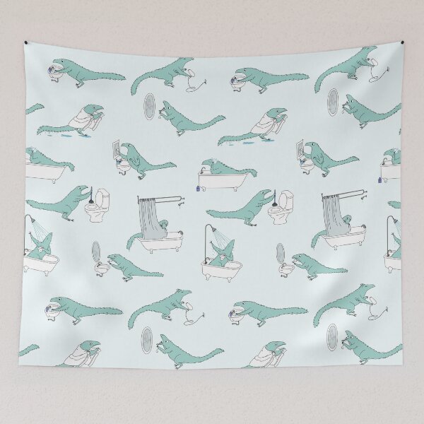 Item preview, Bathroom Dinosaur Pattern designed and sold by Vincent Briggs.
