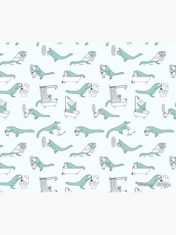 Bathroom Dinosaur Pattern by VincentBriggs