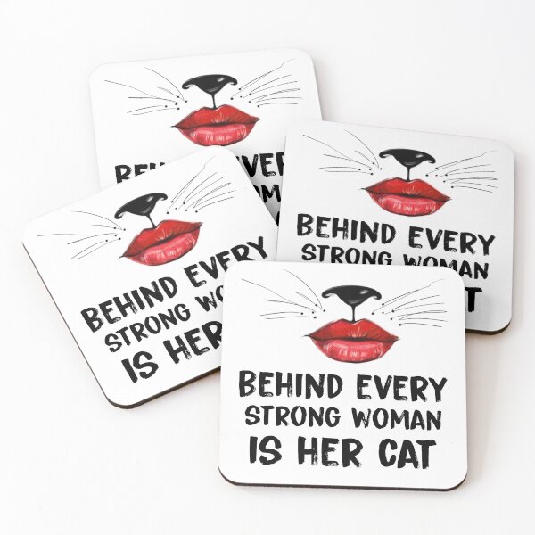 Item preview, Behind every strong woman is her cat designed and sold by KHAFiT.