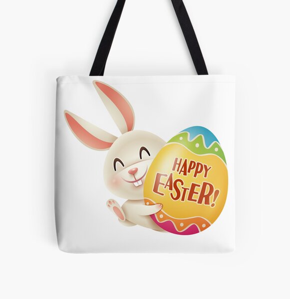 Peek-A-Boo Bunny Easter Eggs Pastel Spring Holiday Party Cub Medium Gift Bag 