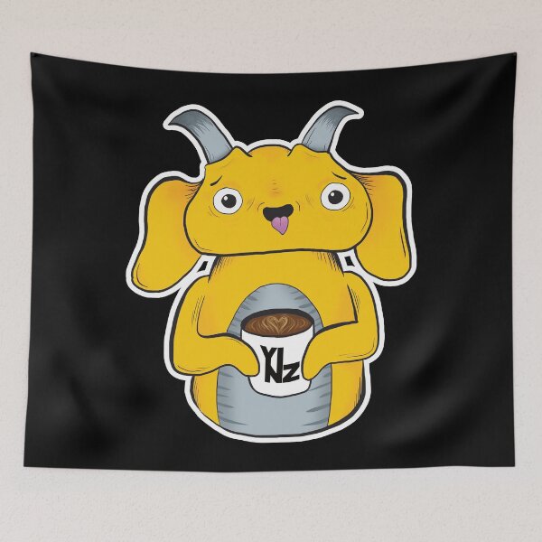 Item preview, Yinzy the Interdimensional Alien Coffee Goat designed and sold by industrialbambi.