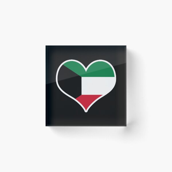 Item preview, Kuwait Flag Heart designed and sold by PKHalford.
