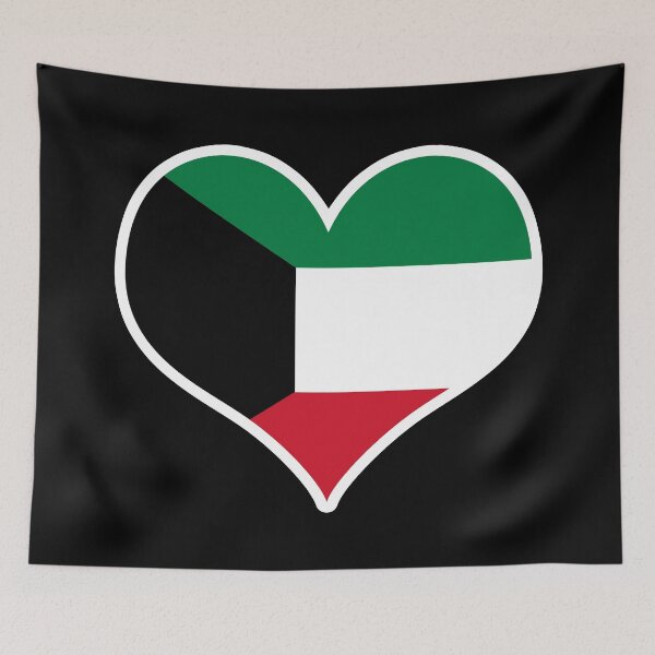 Item preview, Kuwait Flag Heart designed and sold by PKHalford.