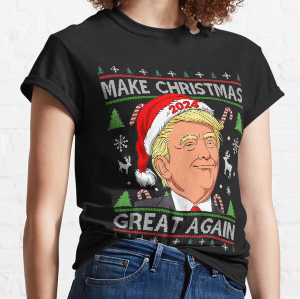 Funny Trump 2024 Make Christmas Great Again Ugly Sweater T-Shirt Classic T-Shirt