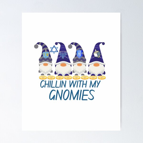 Item preview, Chillin with my gnomies, Happy Hanukkah Face Mask, Happy Hanukkah Menorah, Jewish Gift, Happy Hanukkah Gift,  designed and sold by prteacool.