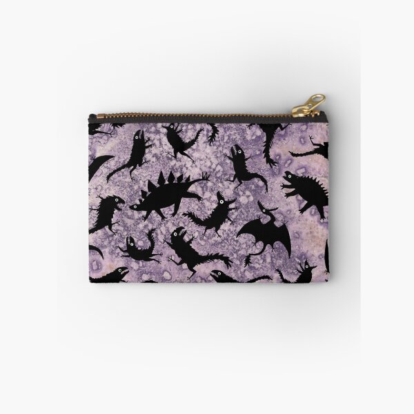 Item preview, Chaos dinosaur pattern on purple textured background designed and sold by Vincent Briggs.