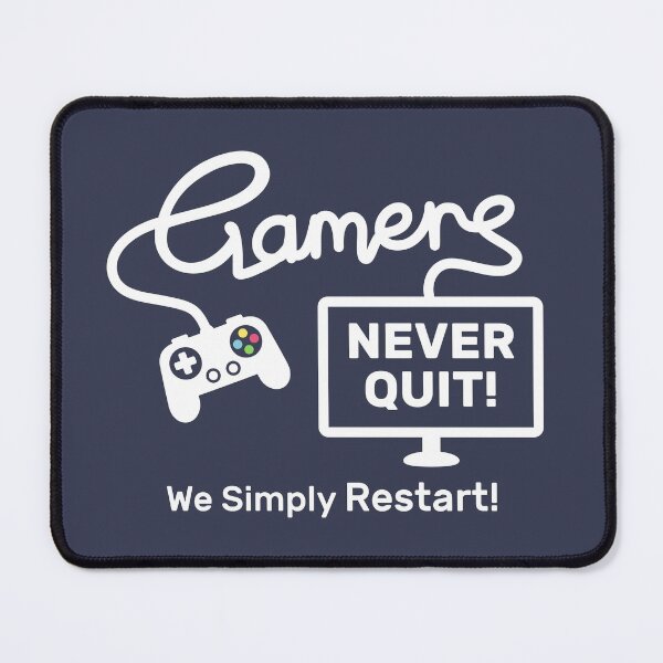 Item preview, Funny Gamer Quote Gamers Never Quit designed and sold by rustydoodle.