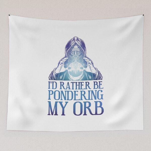 Item preview, I'd Rather Be Pondering My Orb - Blue Meme designed and sold by CryptidArt.