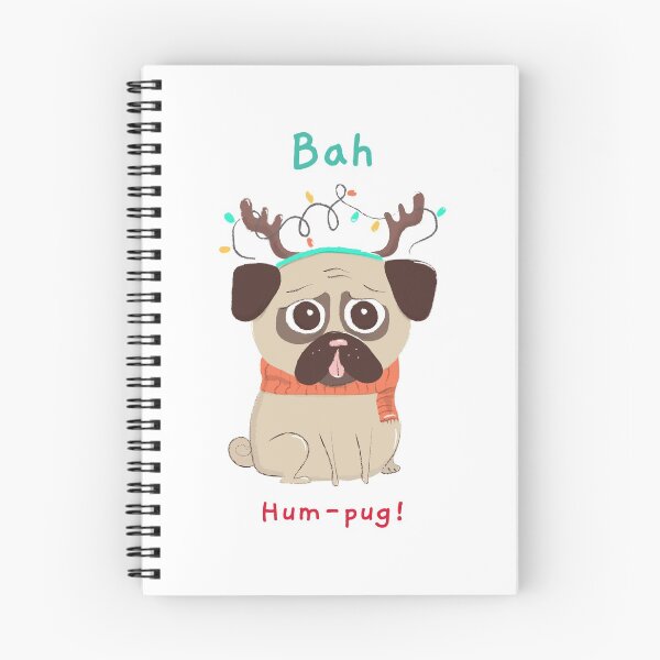 Aperçu de l'œuvre Happy Pawlidays Bah Hum-pug créée et vendue par Exquisite Escalation Art Gallery  .