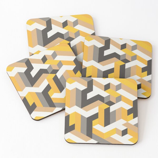 Item preview, Black Yellow Geometric pattern designed and sold by BiancaNameera.