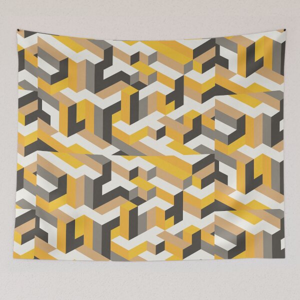 Item preview, Black Yellow Geometric pattern designed and sold by BiancaNameera.