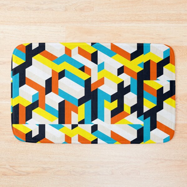 Item preview, Colorfull Yellow Blue Geometric pattern designed and sold by BiancaNameera.