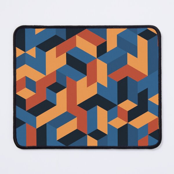 Item preview, Orange Dark Blue Geometric pattern designed and sold by BiancaNameera.