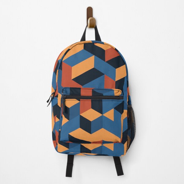Item preview, Orange Dark Blue Geometric pattern designed and sold by BiancaNameera.