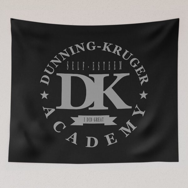 Item preview, Dunning-Kruger effect self-esteem academy designed and sold by jdtees.