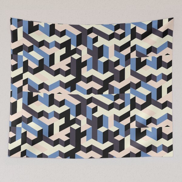 Item preview, Light Blue Yellow Geometric pattern designed and sold by BiancaNameera.