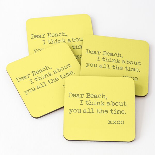 Item preview, Dear Beach - I think about you all the time.  xxoo designed and sold by hardscuffle.