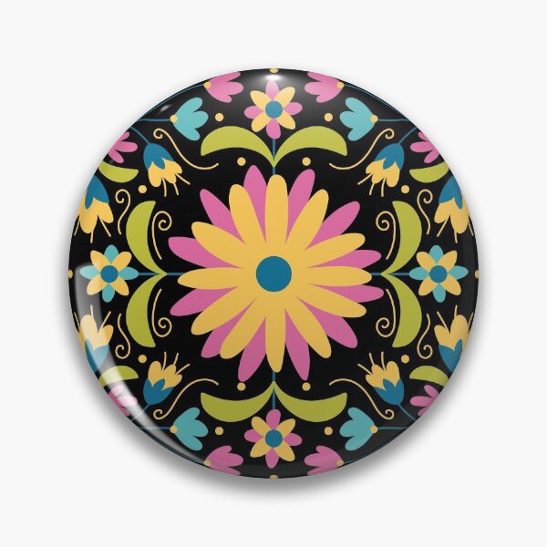 Item preview, Flower Pattern Yellow Blue Pink Flowers with Green Leaves  - by Boo-da-chay designed and sold by Boo-da-chay.