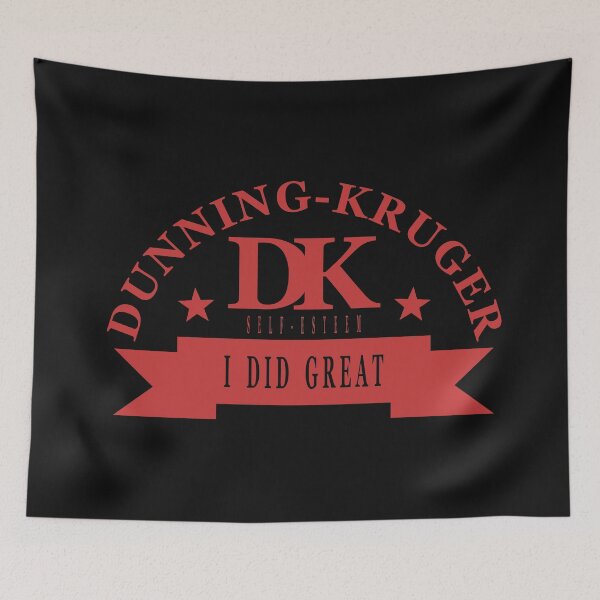 Item preview, Dunning-Kruger effect self-esteem  designed and sold by jdtees.