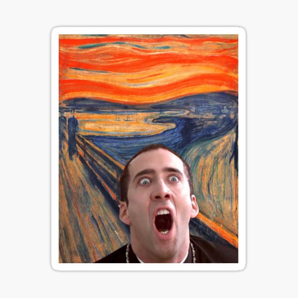 "Castor Troy as the scream" Sticker for Sale by froggyleggs Redbubble