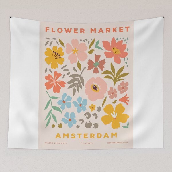 Item preview, Flower Market - Amsterdam Poster designed and sold by wiliamskurcil.