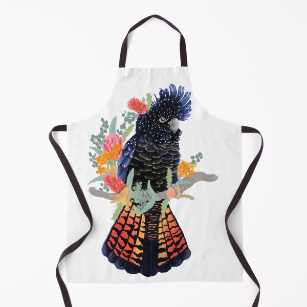 Item preview, Red tailed black cockatoo with flowers designed and sold by SophieTraegerArt.