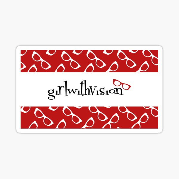 Girl With Vision - card Sticker