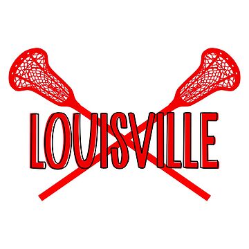 Lville lacrosse sticks typography Magnet for Sale by laxdraws