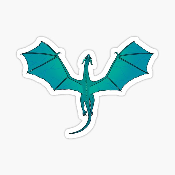 Powell the 出せ blue dragon sticker